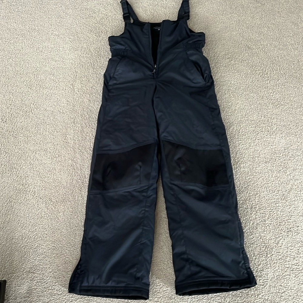 LL Bean Youth Black snow bib size 14